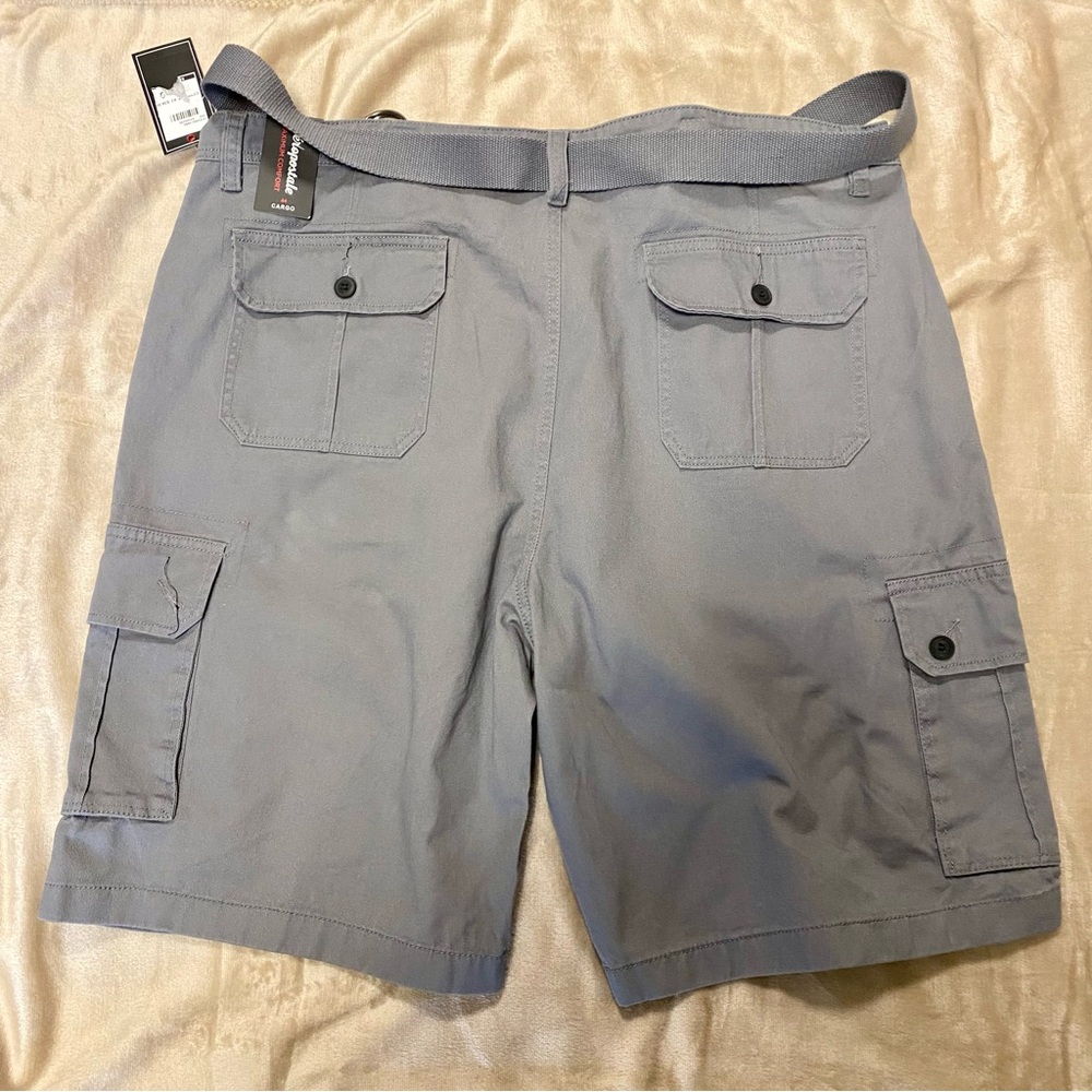 Aeropostale Sz 44 Gray Grey Men’s Cargo Shorts 🩳 W/ Belt NWT - Picture 2 of 6